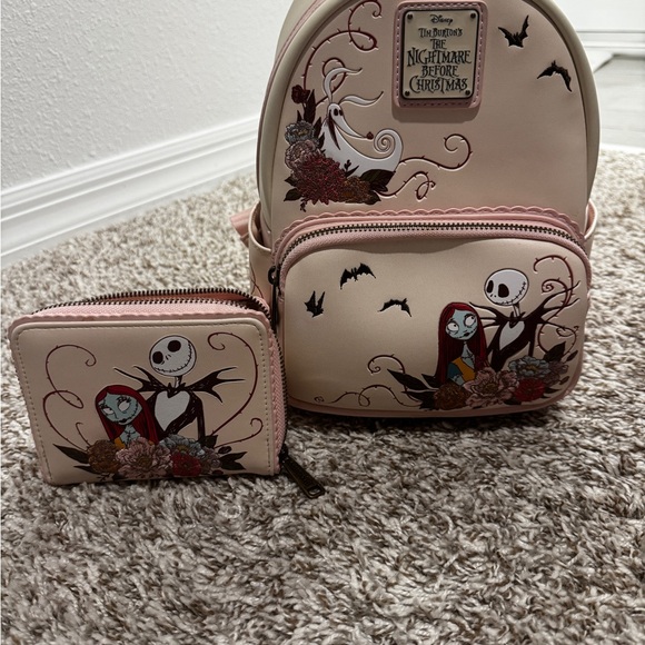 Loungefly Nightmare Before Christmas Backpack and Wallet - floral - Picture 1 of 9